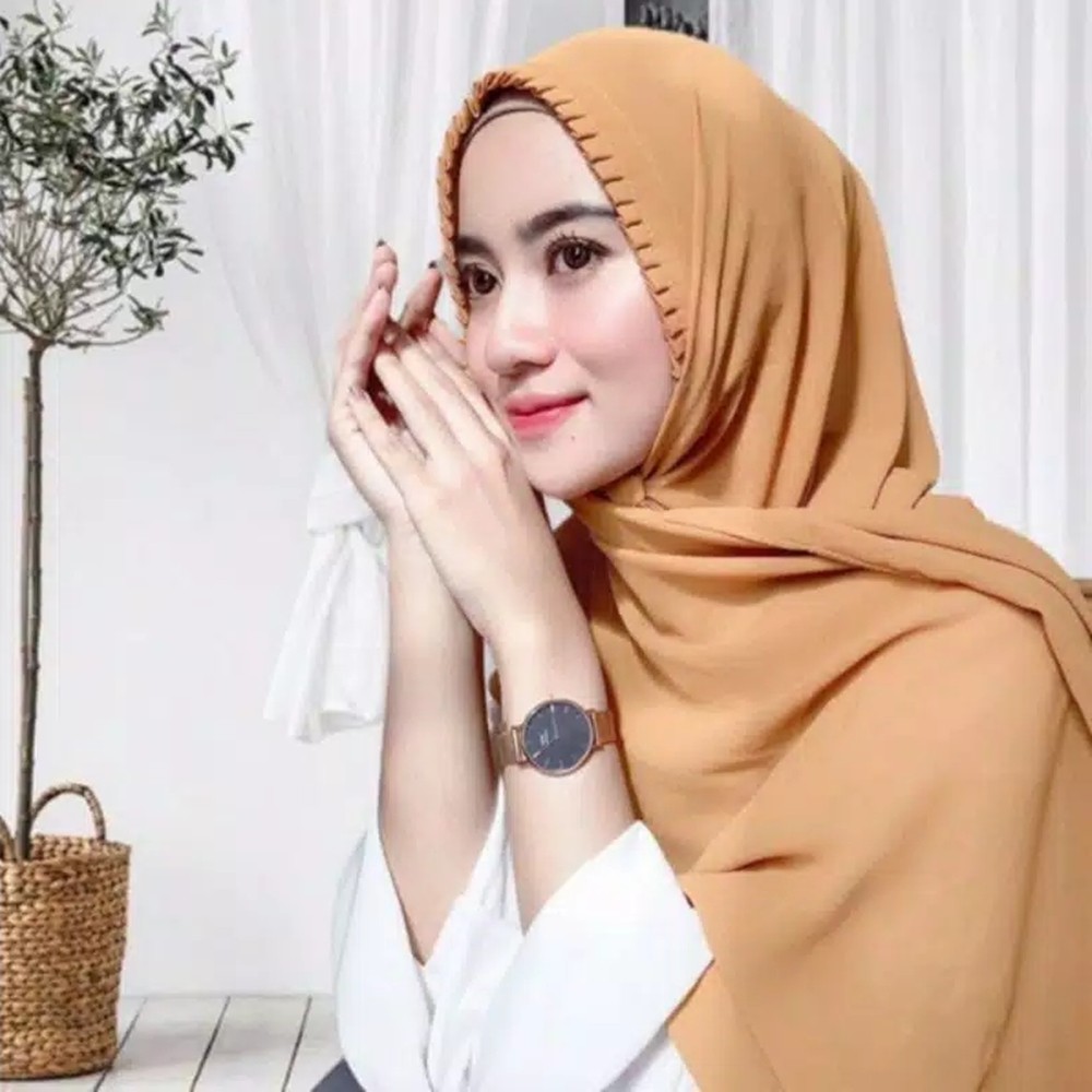 Alny Hijab - Kcb Pashmina Lipit Tali Diamond Italiano / Jilbab Pashmina Tali Lipit