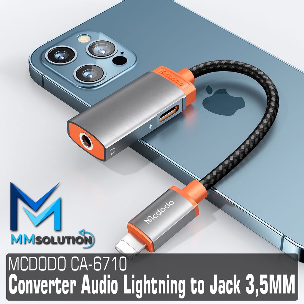 MCDODO CA-6710 Converter Splitter iPhone To Jack Charging &amp; Music