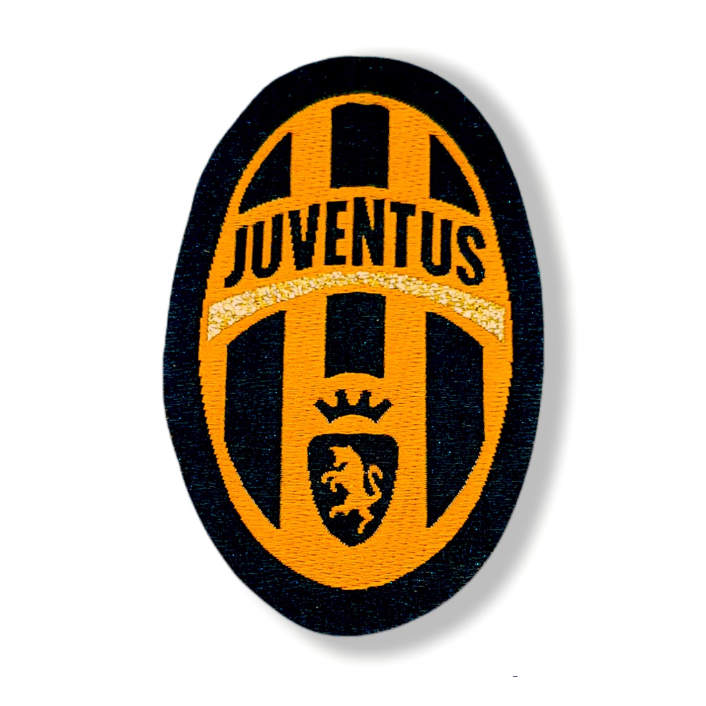 Logo Patch Woven / Emblem Club Bola Juventus Gold