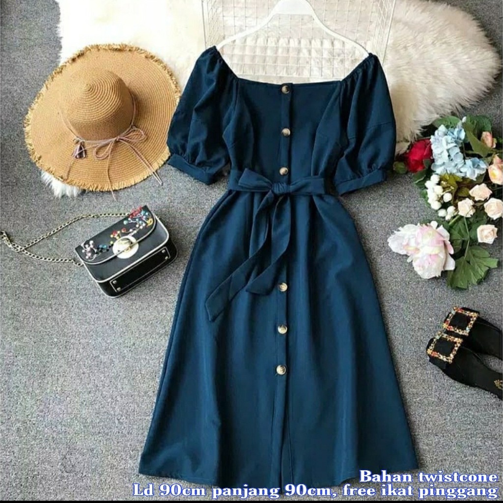 *[RXFK] Dress Miora / Long Dress Korea / Dress Wanita / Dress / Casual Dress