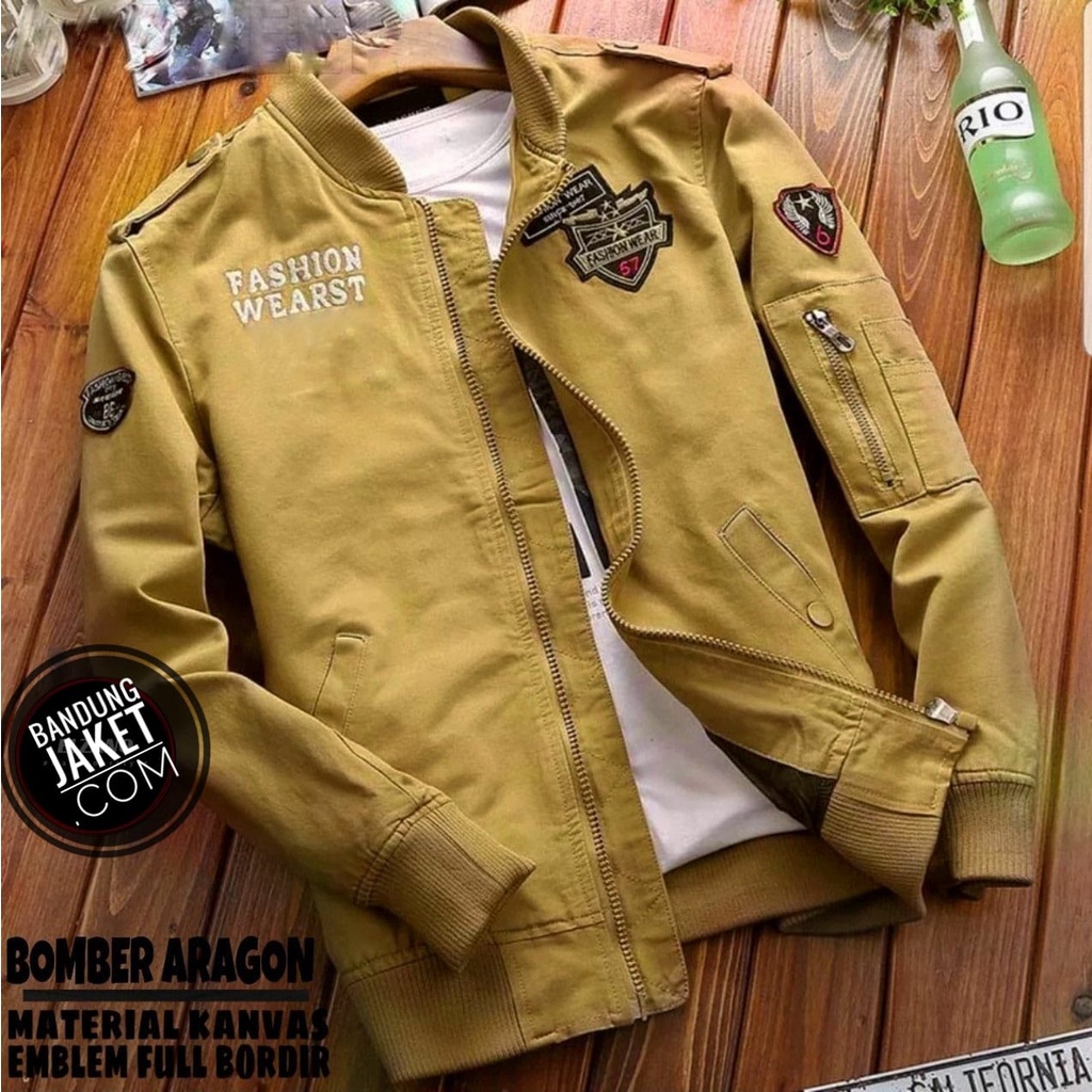 ARAGON BOMBER MUSTARD || Jacket Bomber Pilot || Jaket Pria Masakini