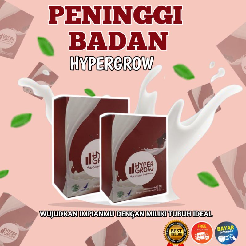 Hypergrow Susu Peninggi Badan Original Obat Vitamin Suplemen Peninggi Badan Anak Remaja Dewasa Bpom 