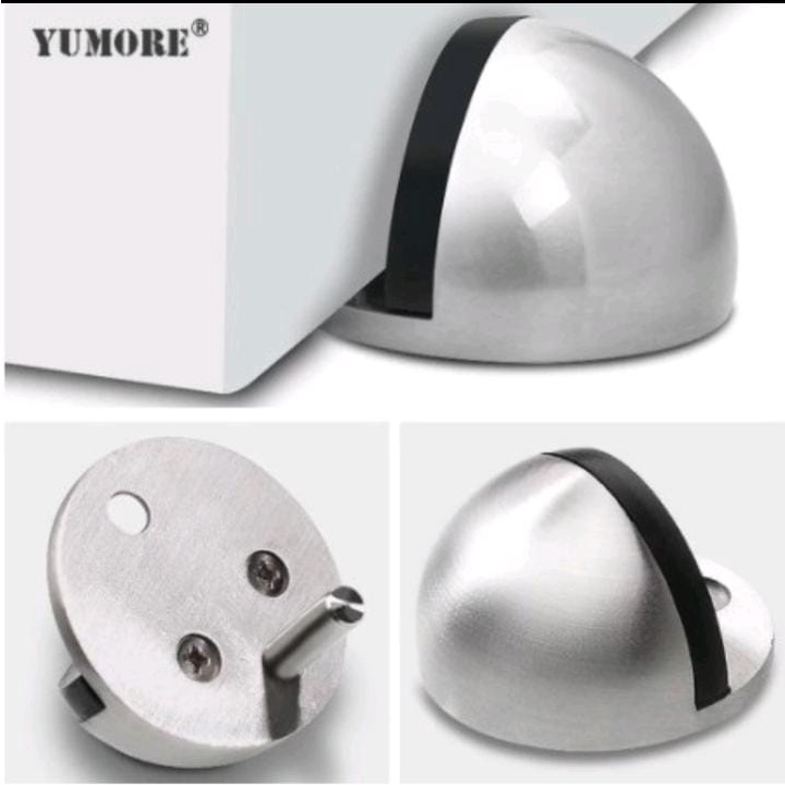 Door Stop Stainless onassis 09- Penahan Pintu kaca Stainles Tebel Doorstop Door Stopper ganjal /IGM
