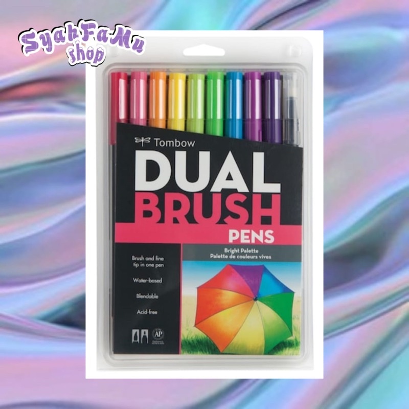 

Tombow Dual Brush Pen Set 10 - Bright Palette