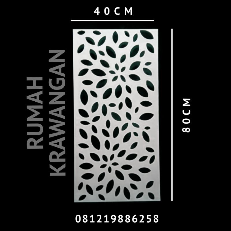 KRAWANGAN PVC BOARD / ORNAMEN PVC BOARD 40CM X 80CM TEBAL 5MM