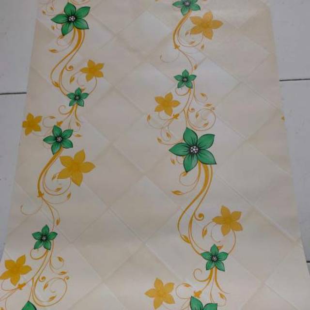 Wallpaper dinding Motif Anyaman Hijau / Wallpaper Dinding Murah 900