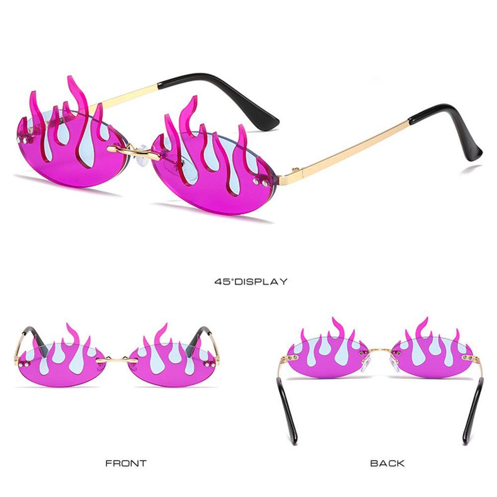 Lily Flame Kacamata Cosplay Eyewear Shades Rimless Sunglasses