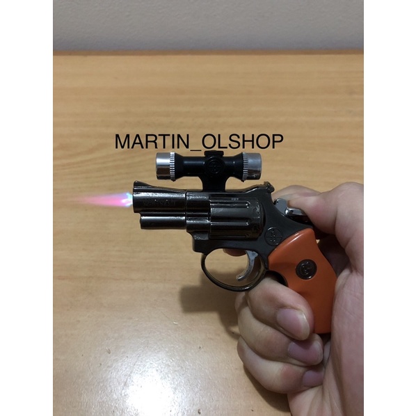 KOREK API BARA PISTOL + SENTER LED KOREK API UNIK