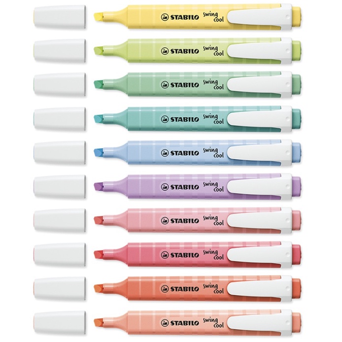 

HIGHLIGHTER STABILO SWING COOL PASTEL TEXTLINER STABILO AESTETHIC BULLET JOURNAL GROSIR LUSIN MURAH ECER
