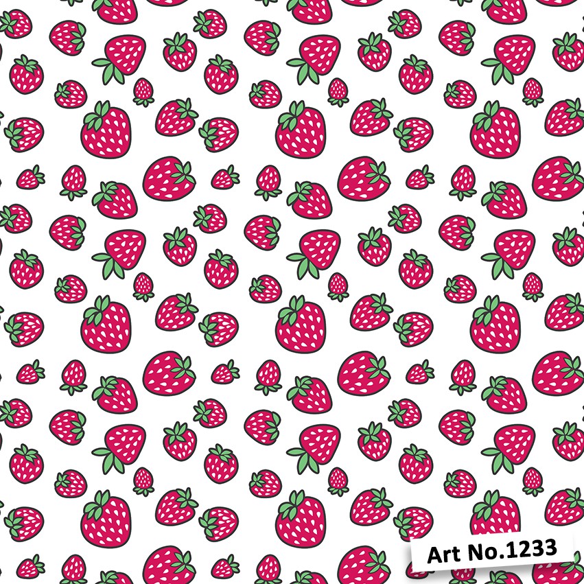 

Art No. 1233 - STRAWBERRY PATTERN WHITE