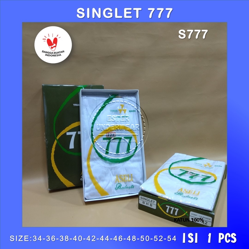 Kaos Dalam Pria Singlet 777 | S777 ISI 1PCS Bahan Katun