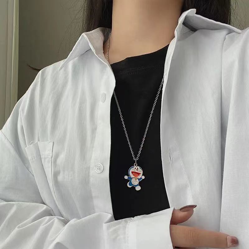 Tinker Bell kalung happy seri DORAEMON pendant Pasangan lucu kreatif pria dan wanita mahasiswa kartu