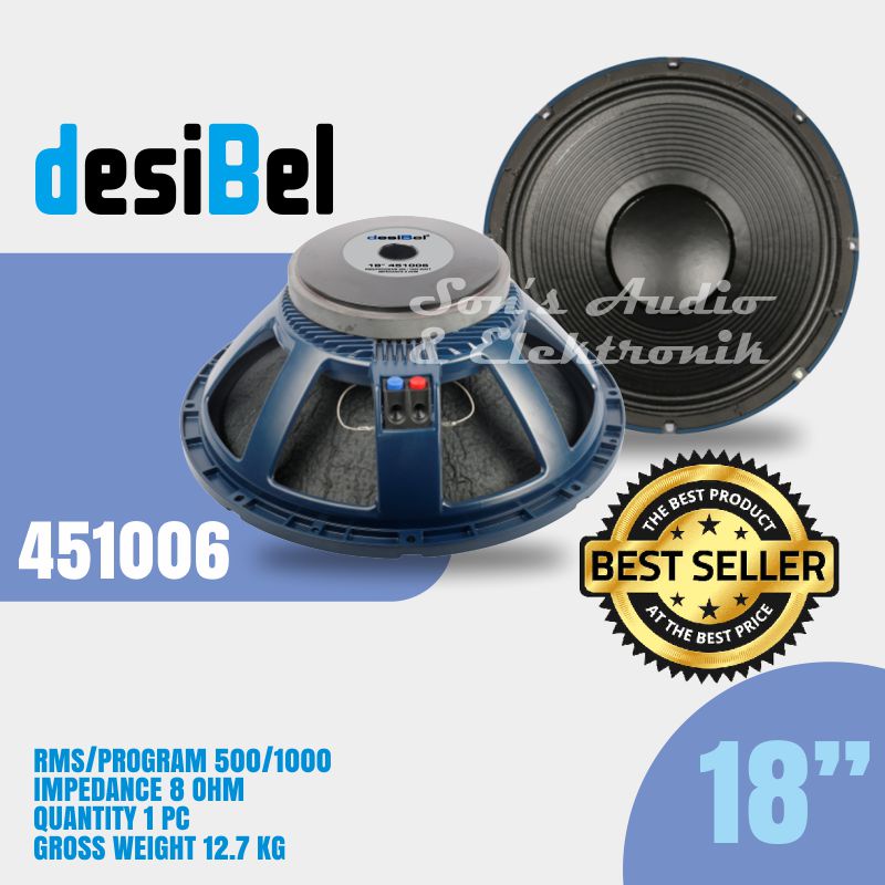 Speaker 18 inch subwoofer 451006 desibel