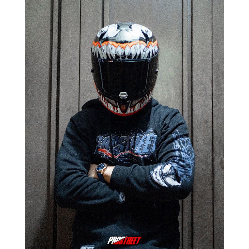 HOODIE | PROSTREET | VENOM | BLACK | NEW | ORIGINAL - Hitam, M