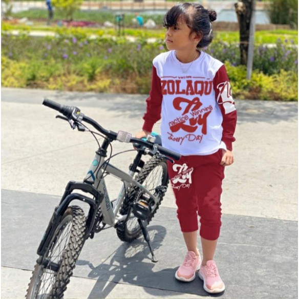 # COD # GAG - SET GOWES KIDS / SET BIKE KIDS / BAJU SETELAN ANAK MUSLIMAH / SETELAN TRAINING ANAK