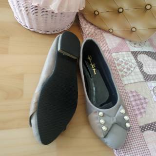 PAWPAWSHOES kode Lulu Grey sepatu  wanita  big size jumbo  41 