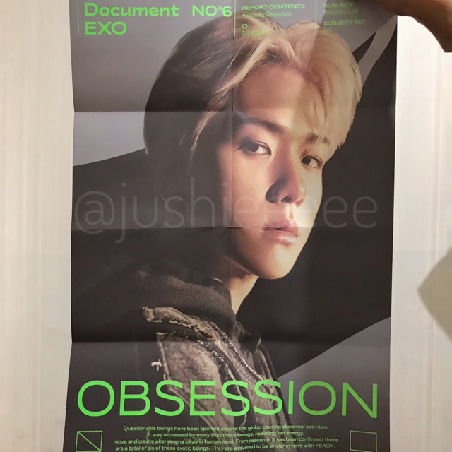 EXO Baekhyun Obsession Folded Poster Official