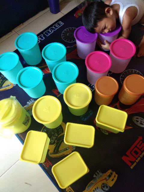 Cpm Tifany Storage Set Of 4 Pcs Hijau Lemon/ Toples Plastik/ Toples Kerupuk