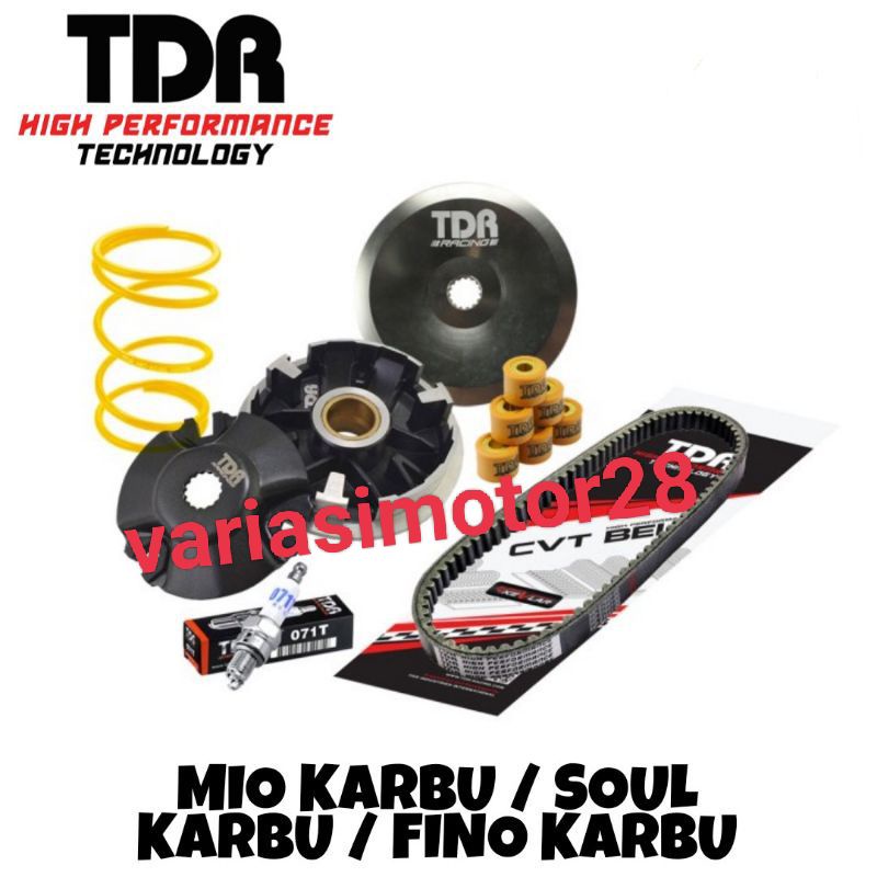 PAKET FULL SET AKSELERASI CVT TDR YAMAHA MIO KARBU FINO KARBU SOUL KARBU ORIGINAL TDR