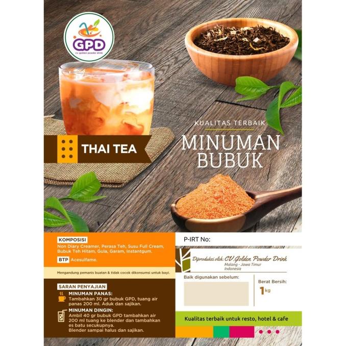 

[ COD ] Thai Tea Milkshake 1 Kg - Bubuk Minuman Premium BERGARANSI Kode 23