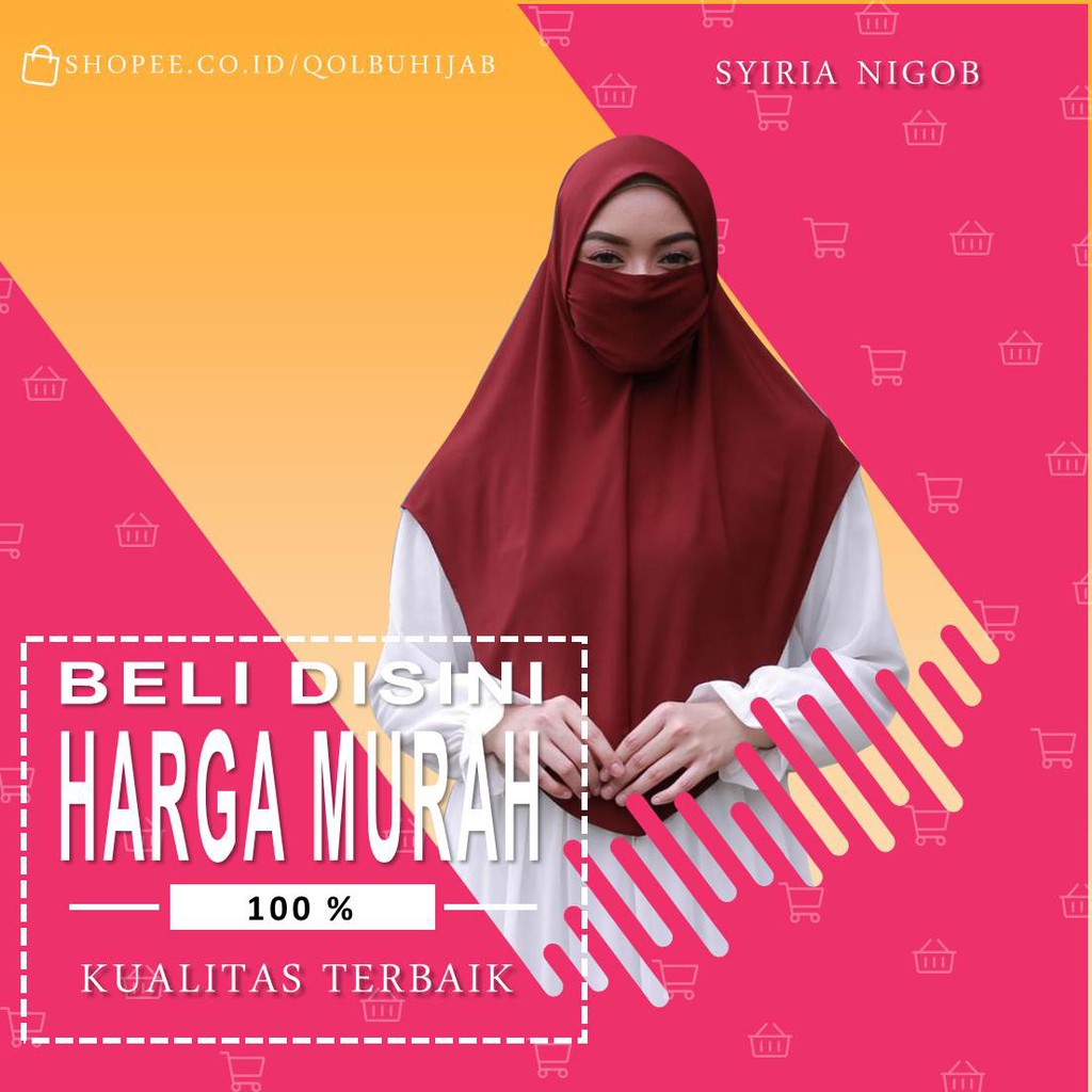 HIJAB KHIMAR INSTAN KERUDUNG  SYARI JILBAB CERUTY KHIMAR 