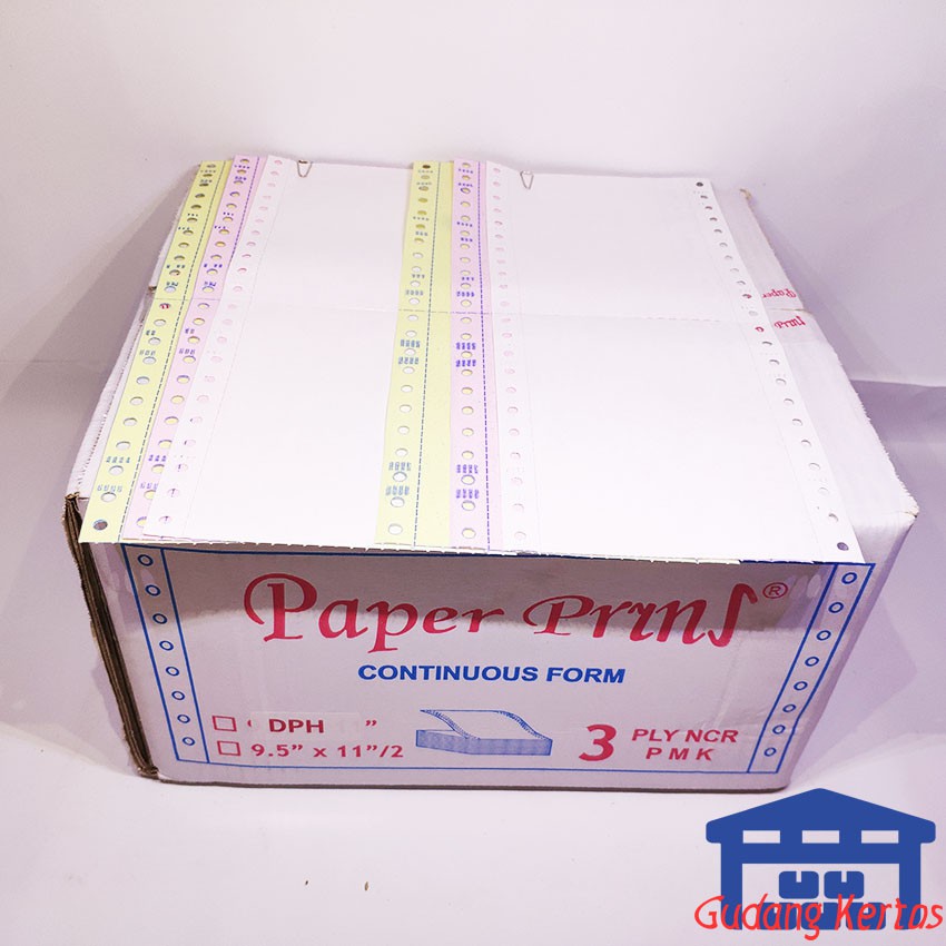 

Promo Continuous Form 91/2 /2 X 11/2 3PLY Paperpryns (Bagi 4 Wartel)