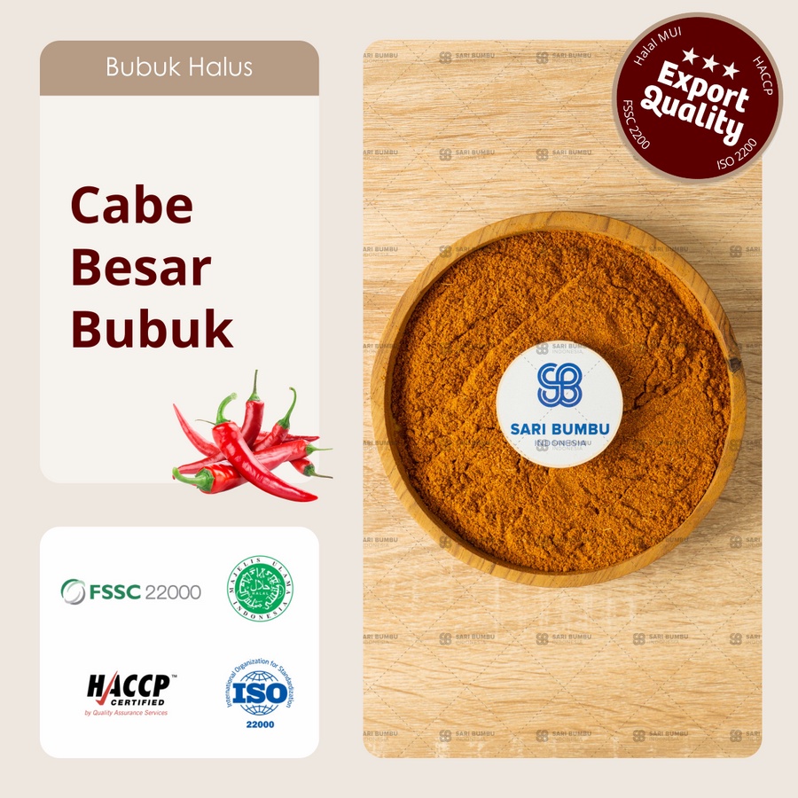 

Cabe Besar Bubuk / Red Chili Powder 250gr Export Qualityy