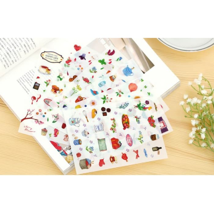 ASHLING VALE Diary Deco Stickers - Hapy Live (6pcs)