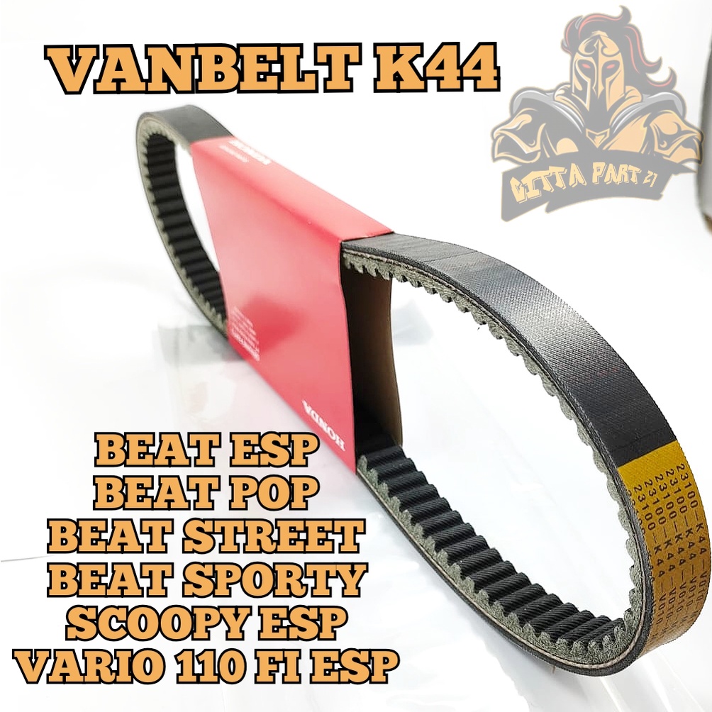 VANBELT V-BELT HONDA K44 KUALITAS ASLI ORIGINAL HONDA AHM PRESISI ANTI SELIP AWET DAN DIJAMIN MANTAP BEAT POP BEAT ESP BEAT STREET BEAT SPORTY SCOOPY ESP VARIO 110 FI ESP