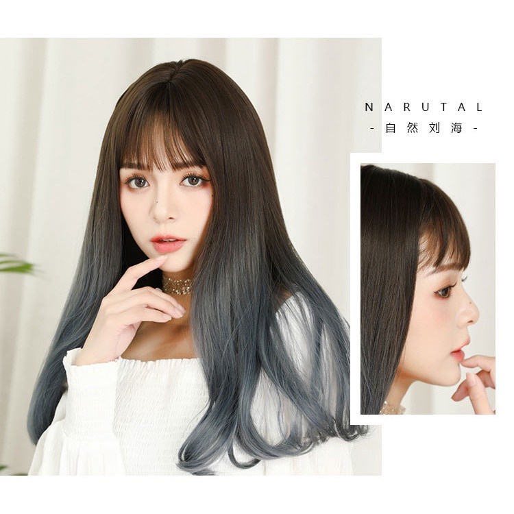 WDA-25 wig daily kpop korea jepang gradasi abu gray rambut palsu