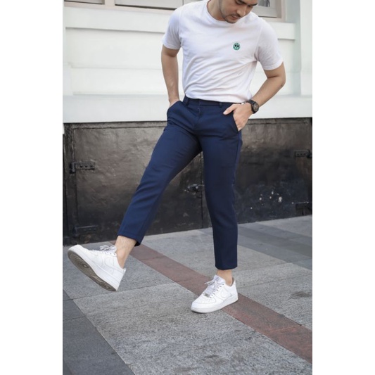 Mubeng - Celana  Ankle Slimfit Navy