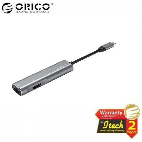 ORICO CLH-W3 Aluminum Alloy Type-C to HDMI ⁄ Type-C ⁄ USB3.0