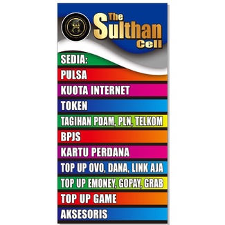 SPANDUK BANNER KONTER BERDIRI