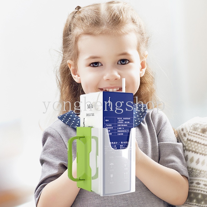 Kotak Holder Susu / Jus / Air Minum Bayi / Anak Adjustable Anti Tumpah Dengan Gagang Ganda