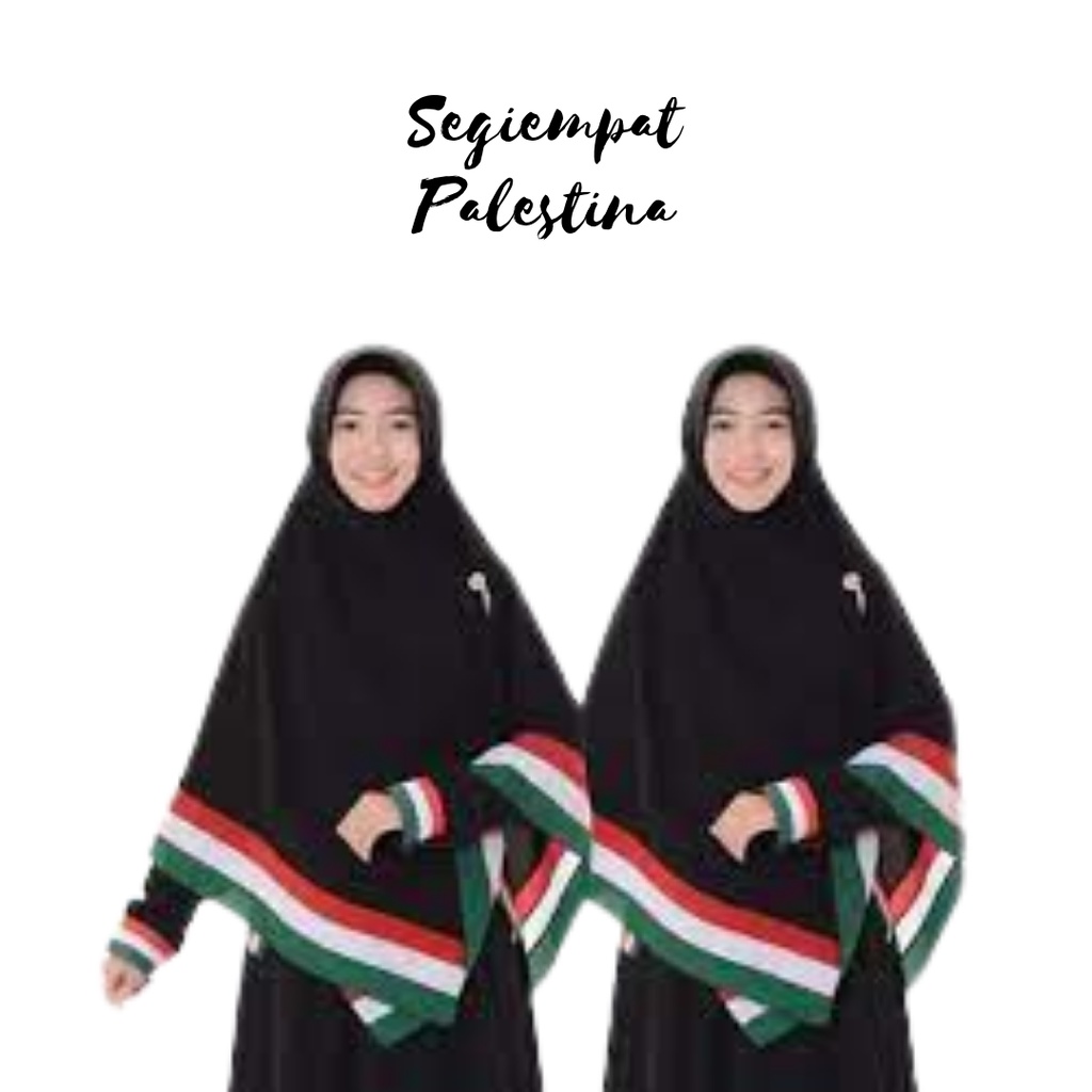 Jilbab Palestina 2 sisi size 130x130 / Segi Empat Palestine / Segiempat Palestina