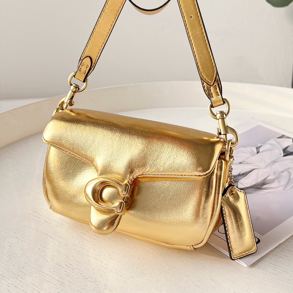 Spot new COACH C3880 ladies golden trumpet mini pillow Dionysian bag shoulder diagonal bag 3880