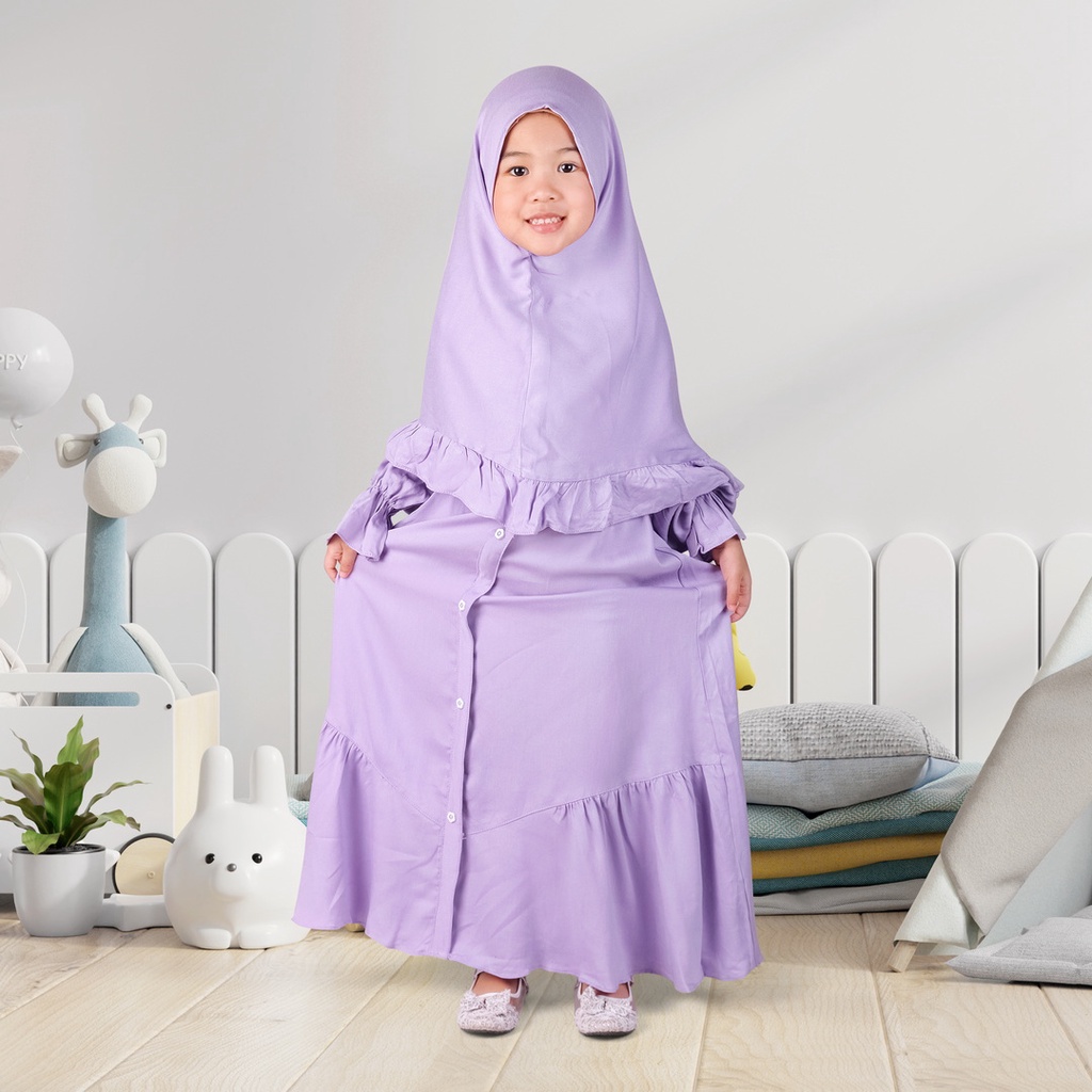 Gamis Anak Usia 1 Sampai 2 Tahun Bahan Premium Ungu Jasmin