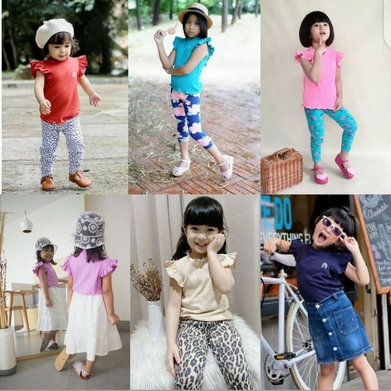 KAOS RIB ANAK CEWEK,,kaos rib anak 1th sampai 6th