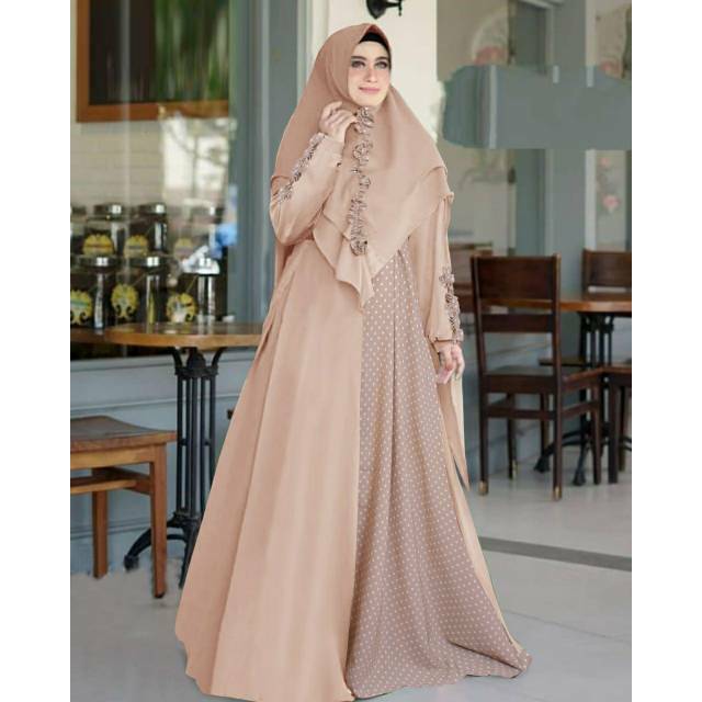 SYARI CERUTY POLKA/SYARI WANITA/GAMIS WANITA/MAXI WANITA/*AB