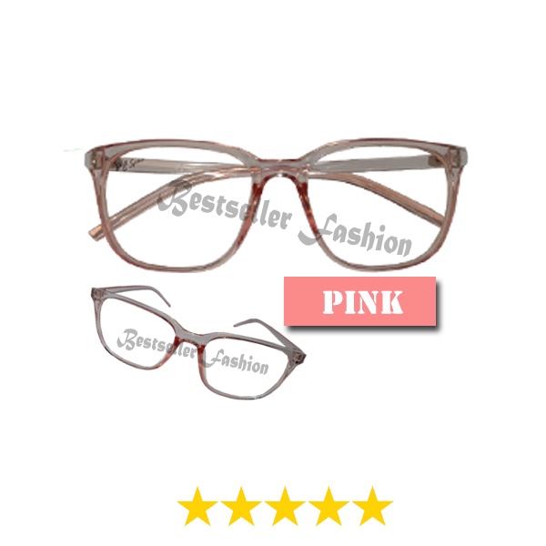 Kacamata Lensa Normal Terbaru Wanita Pria Import anti Radiasi Blue Light Kacamata Fashion Blueray Bingkai Kotak free case