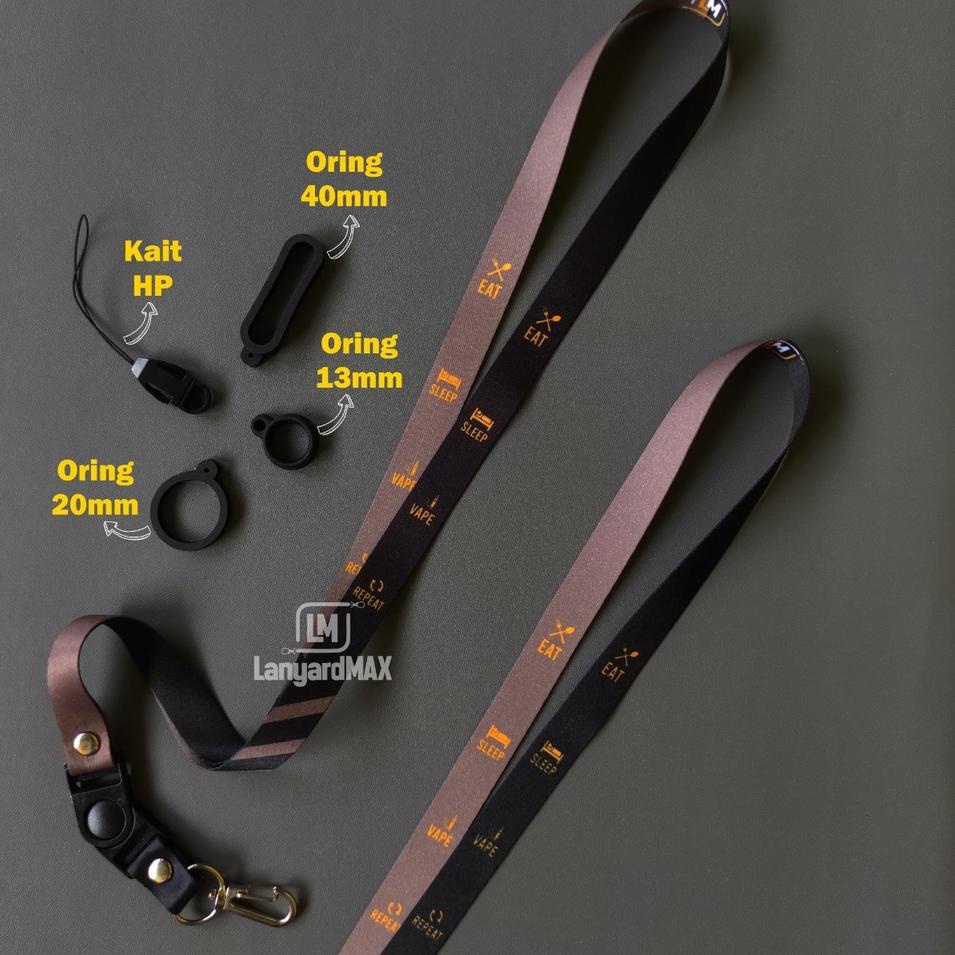 

Harga TERMURAAH.. Lanyard Pod HP eat Sleep Vp Repeat 1,5cm