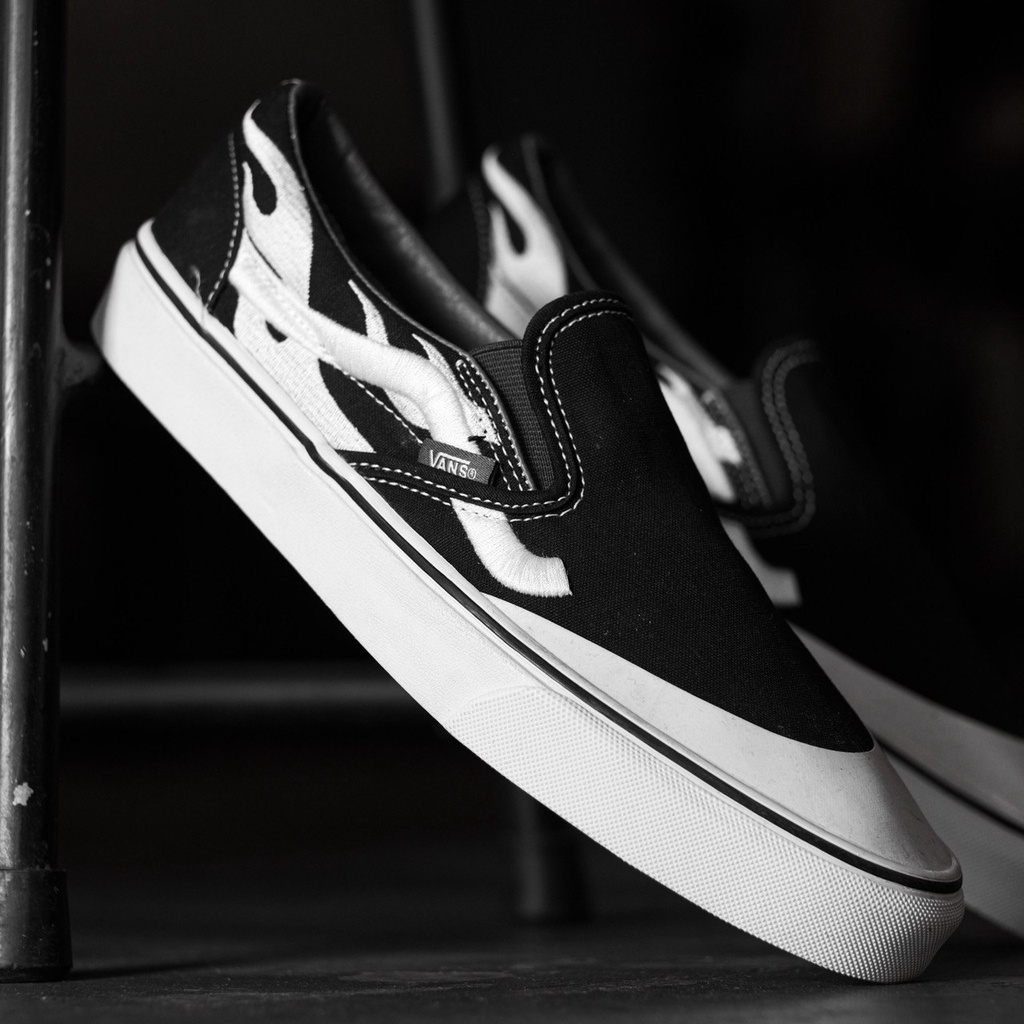 VANS SLIP-ON X A$APWORLDWIDE WHITE/FLAME ORIGINAL 100%