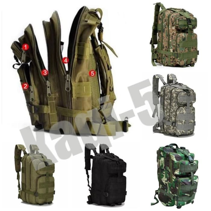 RPM Tas punggung army loreng 3p ransel kerja pria outdoor backpack cowok