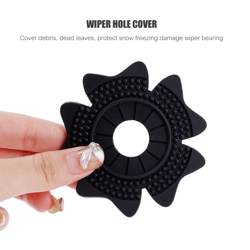2 Pcs Cover Pelindung Wiper Mobil Bentuk Snowflake Bahan Silikon Anti Air Dan Debu