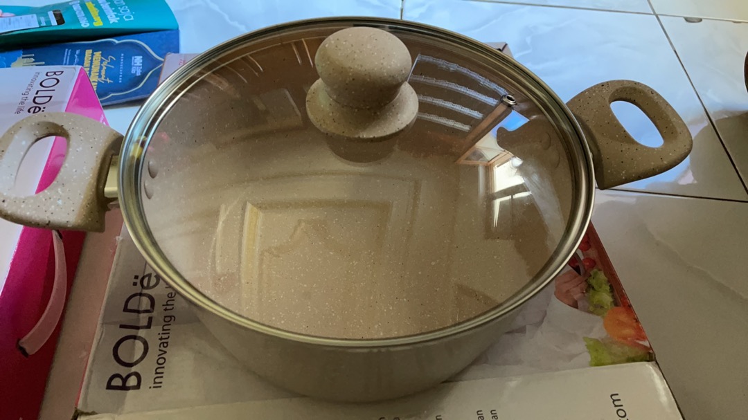 Bolde Super Pan Casserole / Dutch Oven / Dutchoven Panci Rebus 24 Cm Granite Beige Series