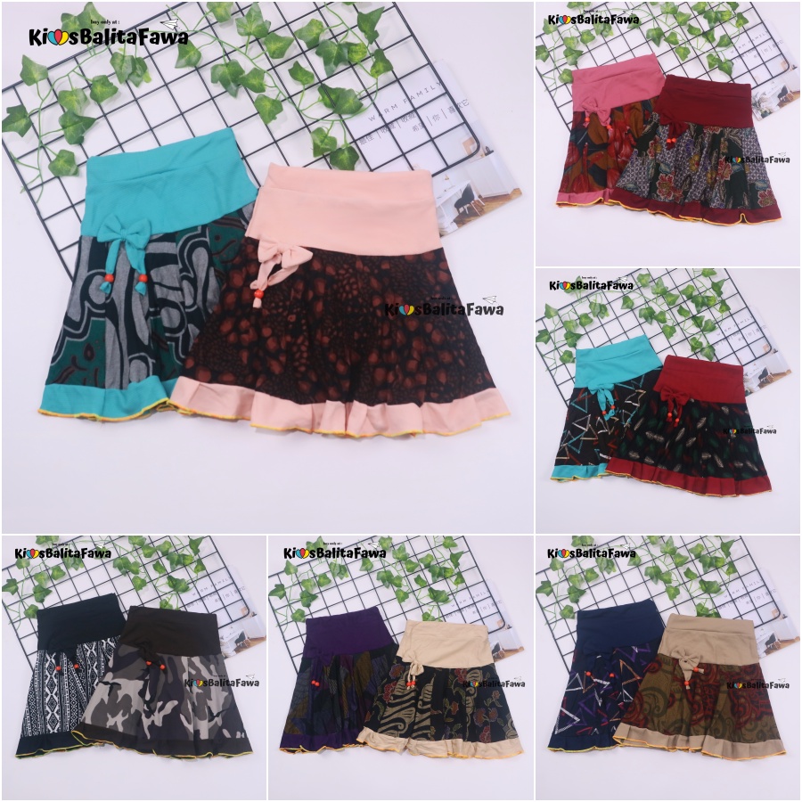 Rok Pita Amanda uk 1-9 Tahun / Rok Anak Perempuan Cewek Murah Skirt Pendek Polos Pakaian Fashion