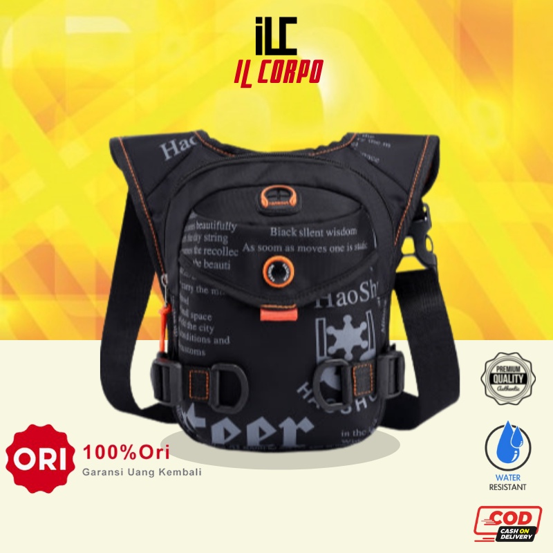 Sling Bag Pria Wanita Original Branded Waterproof Tas Slempang Pria Distro Anti Air Import Korean St