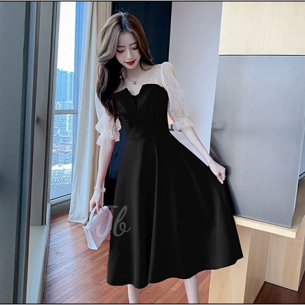 FWG - DRESS KIMNARA / DRESS CASUAL MEWAH WANITA / DRESS KOREAN STYLE / DRESS WANITA / DRESS