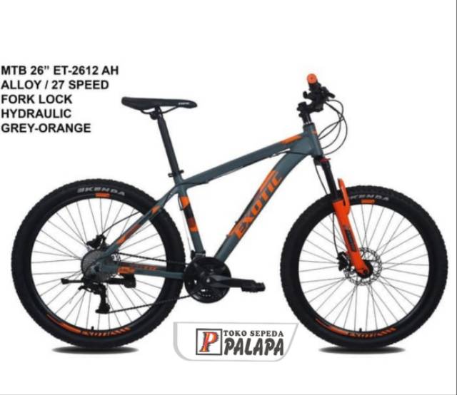 [EKA JAAYA SEPEDA] MTB 26 EXOTIC ET-2612 AH Sepeda Gunung 9 Speed Rem Hidrolis