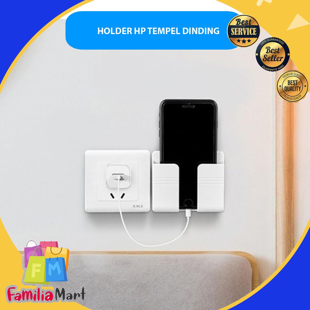 RAK HOLDER HP TEMPEL DINDING TEMPAT  HANDPHONE REMOTE AC TV